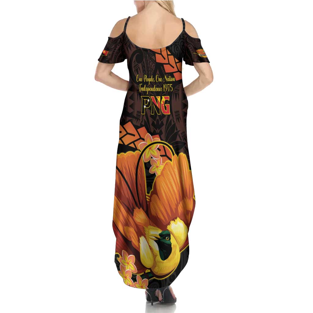 Papua New Guinea Independence Day Summer Maxi Dress 50th Anniversary Papua Niu Gini Bird Of Paradise LT14 - Polynesian Pride
