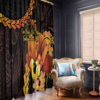 Papua New Guinea Independence Day Window Curtain 50th Anniversary Papua Niu Gini Bird Of Paradise LT14 - Polynesian Pride