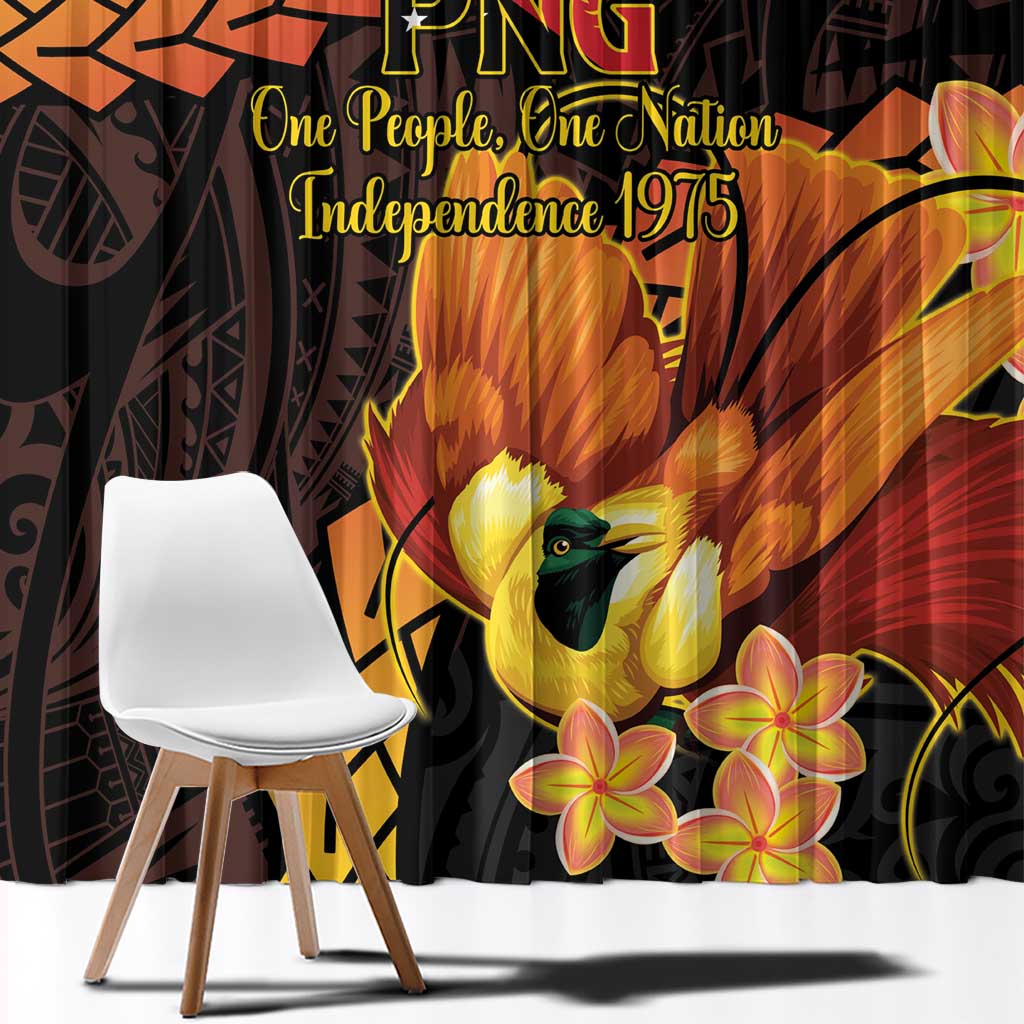 Papua New Guinea Independence Day Window Curtain 50th Anniversary Papua Niu Gini Bird Of Paradise LT14 - Polynesian Pride