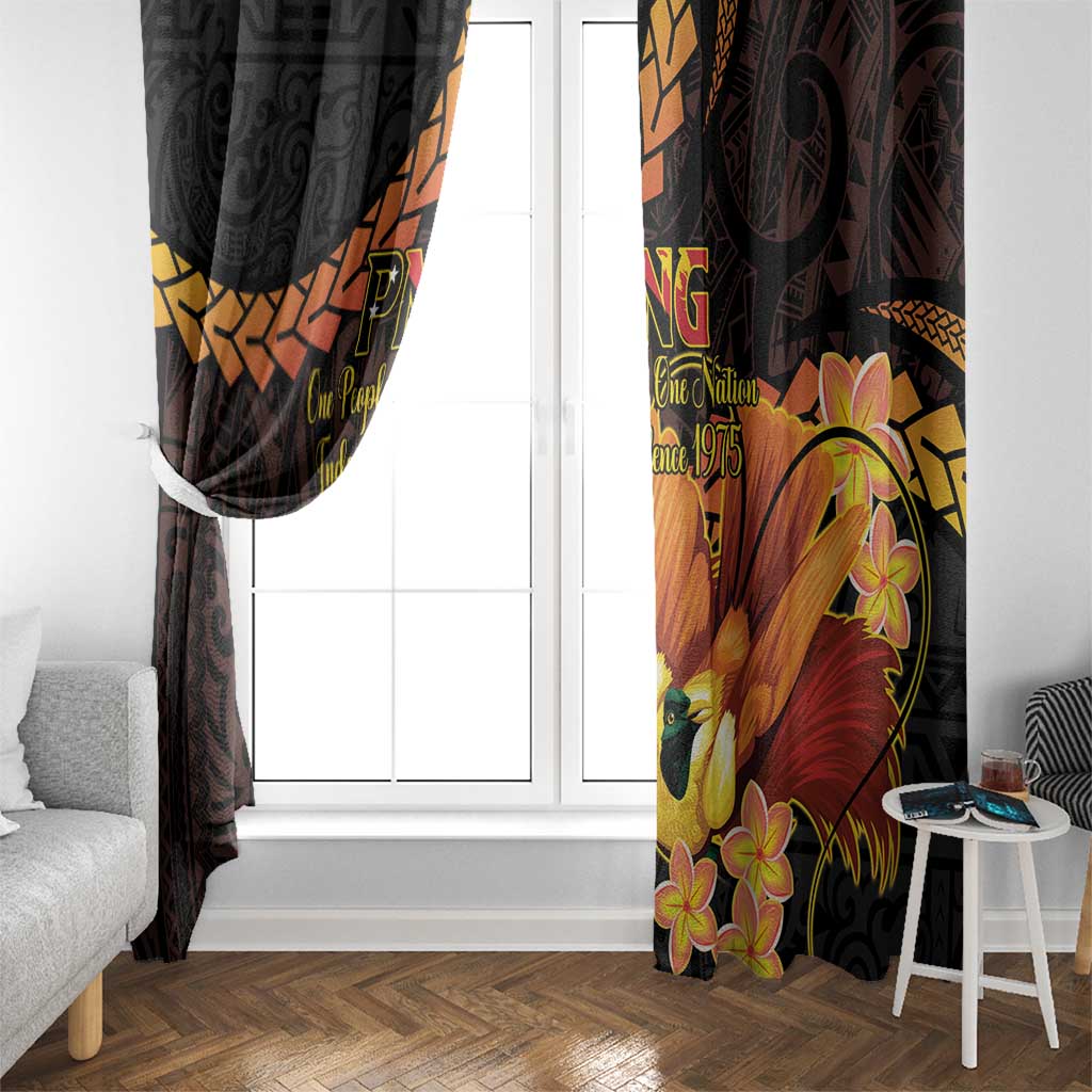 Papua New Guinea Independence Day Window Curtain 50th Anniversary Papua Niu Gini Bird Of Paradise LT14 - Polynesian Pride