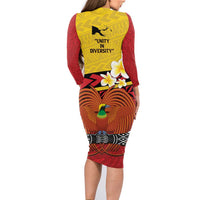 Papua New Guinea Independence Day Family Matching Long Sleeve Bodycon Dress and Hawaiian Shirt Since 1975 Unity In Diversity