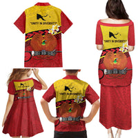 Papua New Guinea Independence Day Family Matching Puletasi and Hawaiian Shirt Since 1975 Unity In Diversity LT14 - Polynesian Pride