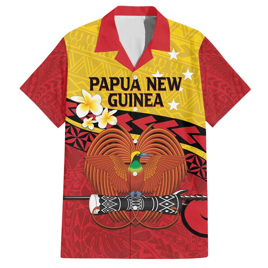 Papua New Guinea Independence Day Family Matching Short Sleeve Bodycon Dress and Hawaiian Shirt Since 1975 Unity In Diversity LT14 Dad's Shirt - Short Sleeve Red - Polynesian Pride
