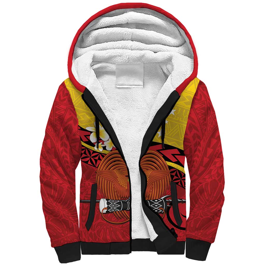 Papua New Guinea Independence Day Sherpa Hoodie Since 1975 Unity In Diversity