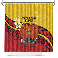 Papua New Guinea Independence Day Shower Curtain Since 1975 Unity In Diversity LT14 Red - Polynesian Pride