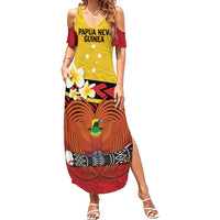 Papua New Guinea Independence Day Summer Maxi Dress Since 1975 Unity In Diversity LT14 Women Red - Polynesian Pride