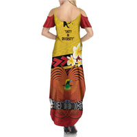 Papua New Guinea Independence Day Summer Maxi Dress Since 1975 Unity In Diversity LT14 - Polynesian Pride