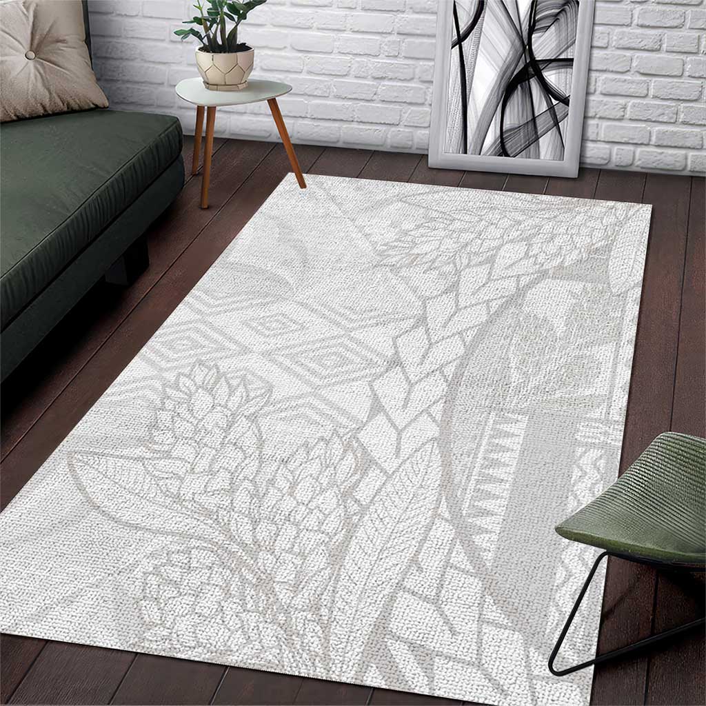 Samoa White Sunday Area Rug Lotu Tamaiti Siapo With Teuila