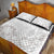 Tonga White Sunday Quilt Bed Set Manuia le Aso Sa o Tamaiti Heilala With Ngatu Pattern