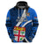 Fiji Rugby Hoodie World Cup 2023 Go Champions Fijian Tapa Blue Version LT14 - Polynesian Pride