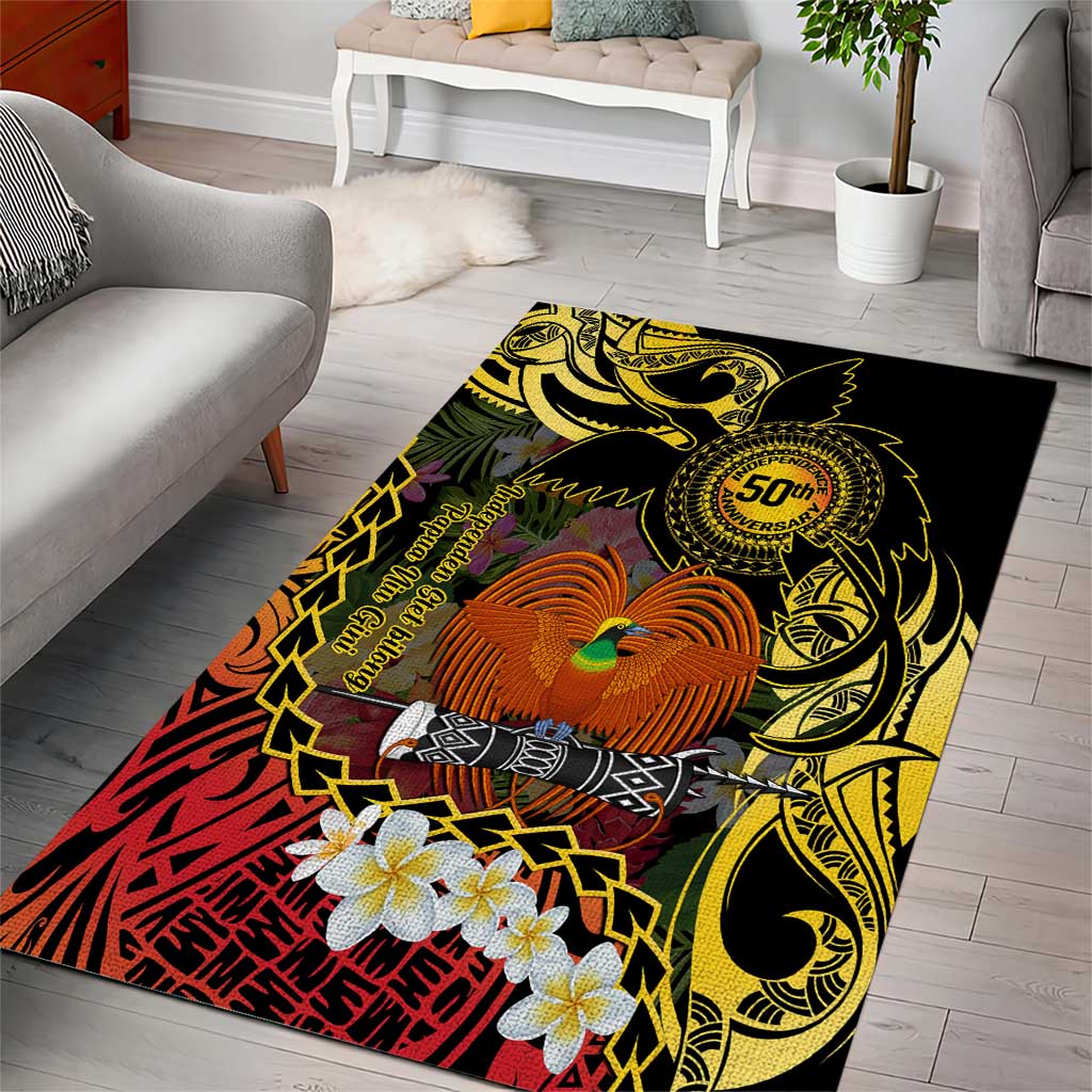 Papua New Guinea 50th Independence Anniversary Area Rug Independen Stet bilong Papua Niu Gini LT14 - Polynesian Pride