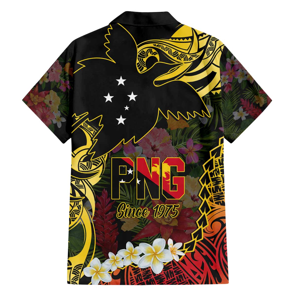 Papua New Guinea 50th Independence Anniversary Family Matching Off The Shoulder Long Sleeve Dress and Hawaiian Shirt Independen Stet bilong Papua Niu Gini LT14 - Polynesian Pride