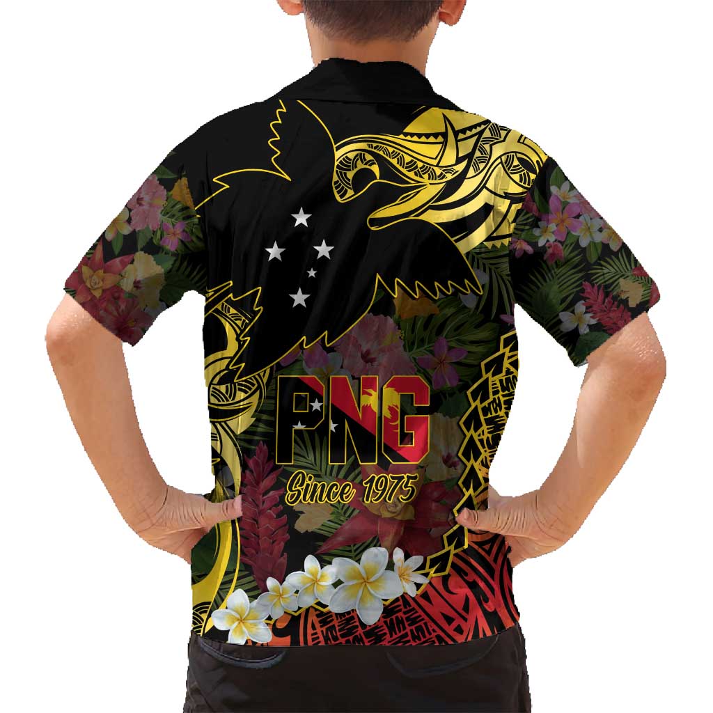 Papua New Guinea 50th Independence Anniversary Family Matching Off Shoulder Maxi Dress and Hawaiian Shirt Independen Stet bilong Papua Niu Gini LT14 - Polynesian Pride