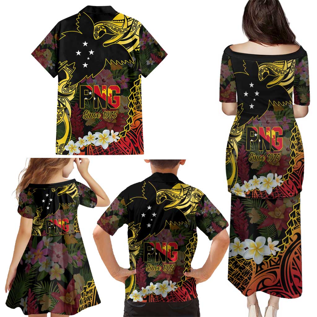 Papua New Guinea 50th Independence Anniversary Family Matching Puletasi and Hawaiian Shirt Independen Stet bilong Papua Niu Gini LT14 - Polynesian Pride