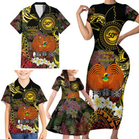 Papua New Guinea 50th Independence Anniversary Family Matching Short Sleeve Bodycon Dress and Hawaiian Shirt Independen Stet bilong Papua Niu Gini LT14 - Polynesian Pride