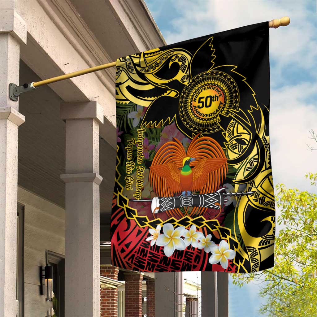 Papua New Guinea 50th Independence Anniversary Garden Flag Independen Stet bilong Papua Niu Gini LT14