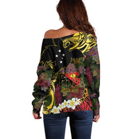 Papua New Guinea 50th Independence Anniversary Off Shoulder Sweater Independen Stet bilong Papua Niu Gini LT14 - Polynesian Pride
