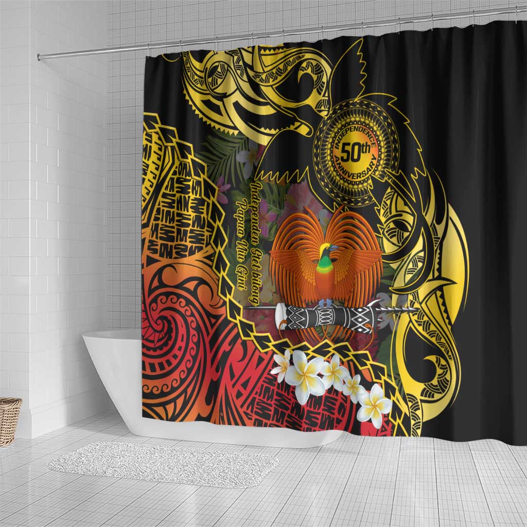 Papua New Guinea 50th Independence Anniversary Shower Curtain Independen Stet bilong Papua Niu Gini LT14 - Polynesian Pride