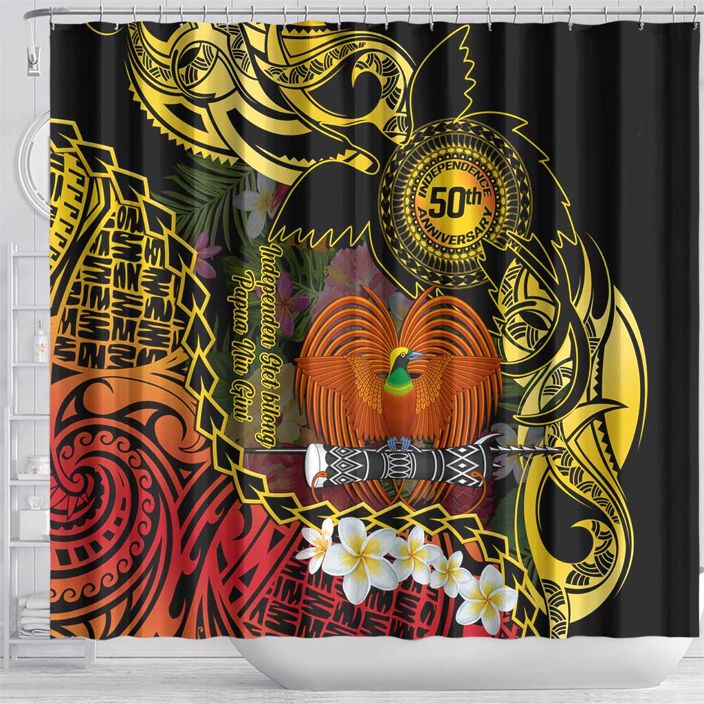 Papua New Guinea 50th Independence Anniversary Shower Curtain Independen Stet bilong Papua Niu Gini LT14 - Polynesian Pride