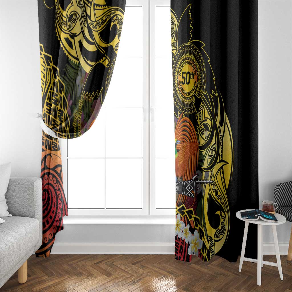 Papua New Guinea 50th Independence Anniversary Window Curtain Independen Stet bilong Papua Niu Gini LT14
