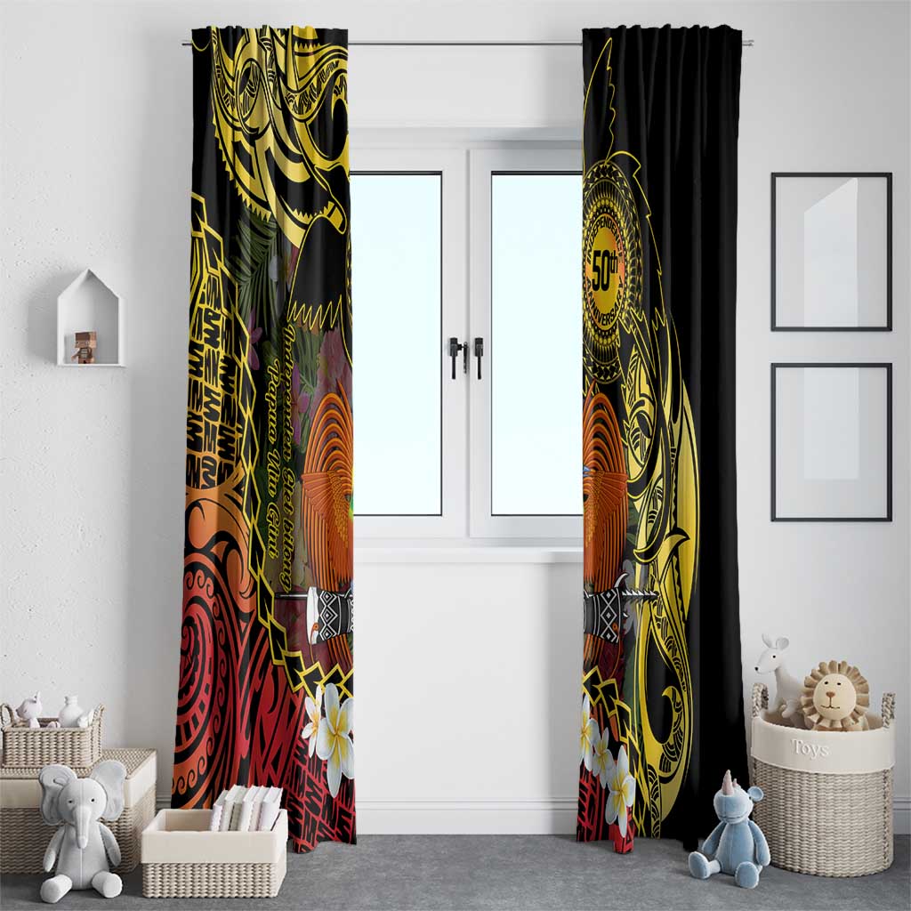 Papua New Guinea 50th Independence Anniversary Window Curtain Independen Stet bilong Papua Niu Gini LT14