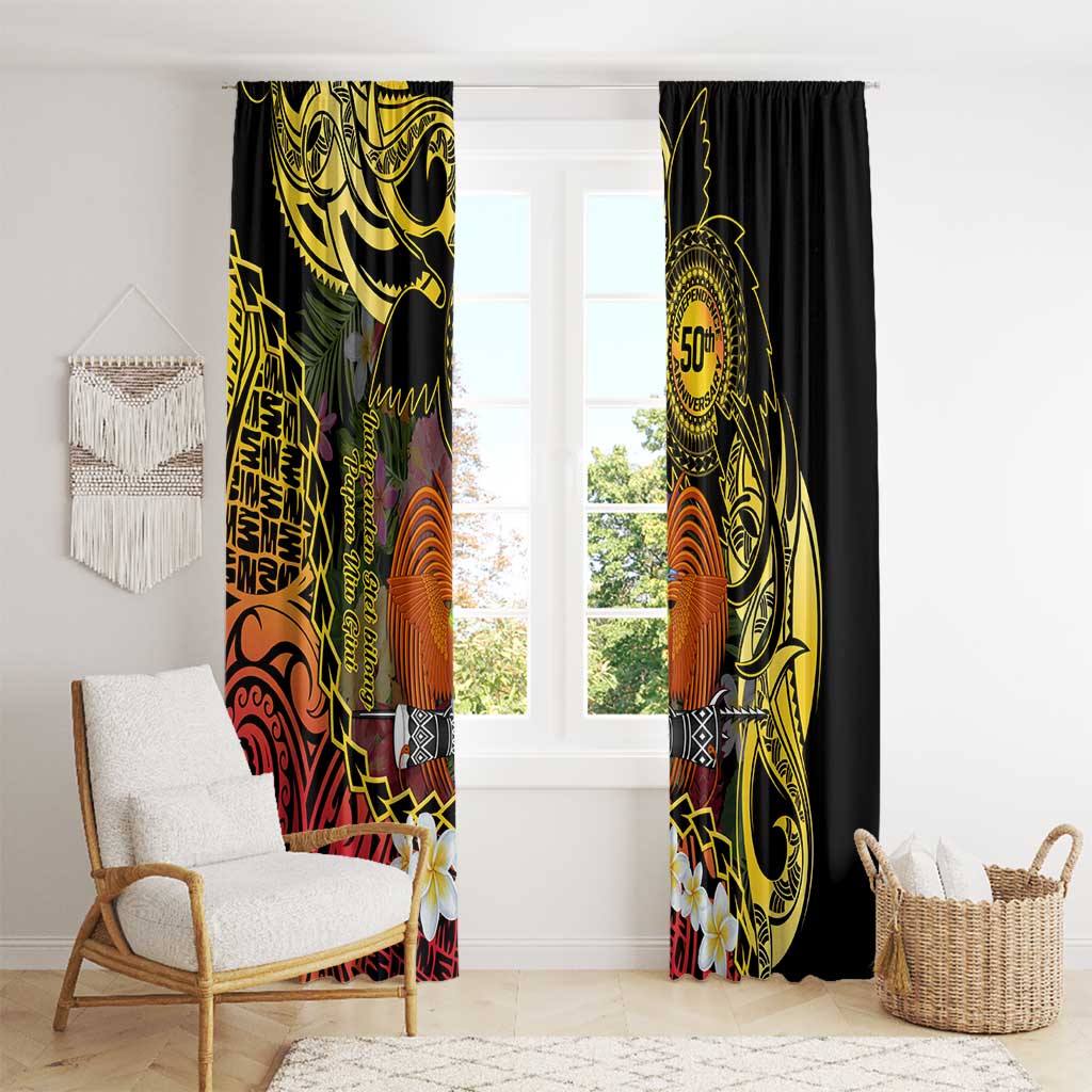 Papua New Guinea 50th Independence Anniversary Window Curtain Independen Stet bilong Papua Niu Gini LT14