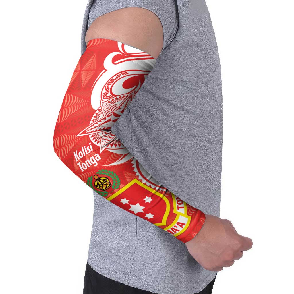 Personalised Kolisi Tonga Arm Sleeves Mate Maa Tonga Ngatu Pattern - Polynesian Pride