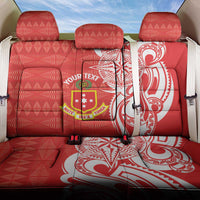 Personalised Kolisi Tonga Back Car Seat Cover Mate Maa Tonga Ngatu Pattern LT14 One Size Red - Polynesian Pride