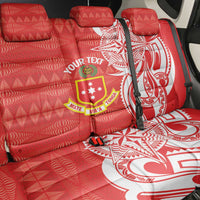 Personalised Kolisi Tonga Back Car Seat Cover Mate Maa Tonga Ngatu Pattern LT14 - Polynesian Pride