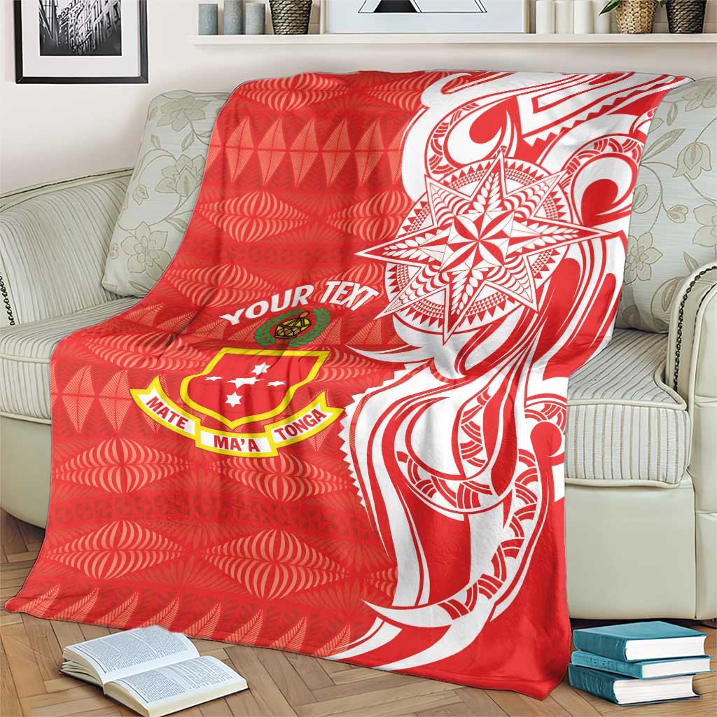 Personalised Kolisi Tonga Blanket Mate Maa Tonga Ngatu Pattern - Polynesian Pride