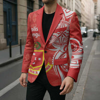 Personalised Kolisi Tonga Blazer Mate Maa Tonga Ngatu Pattern - Polynesian Pride