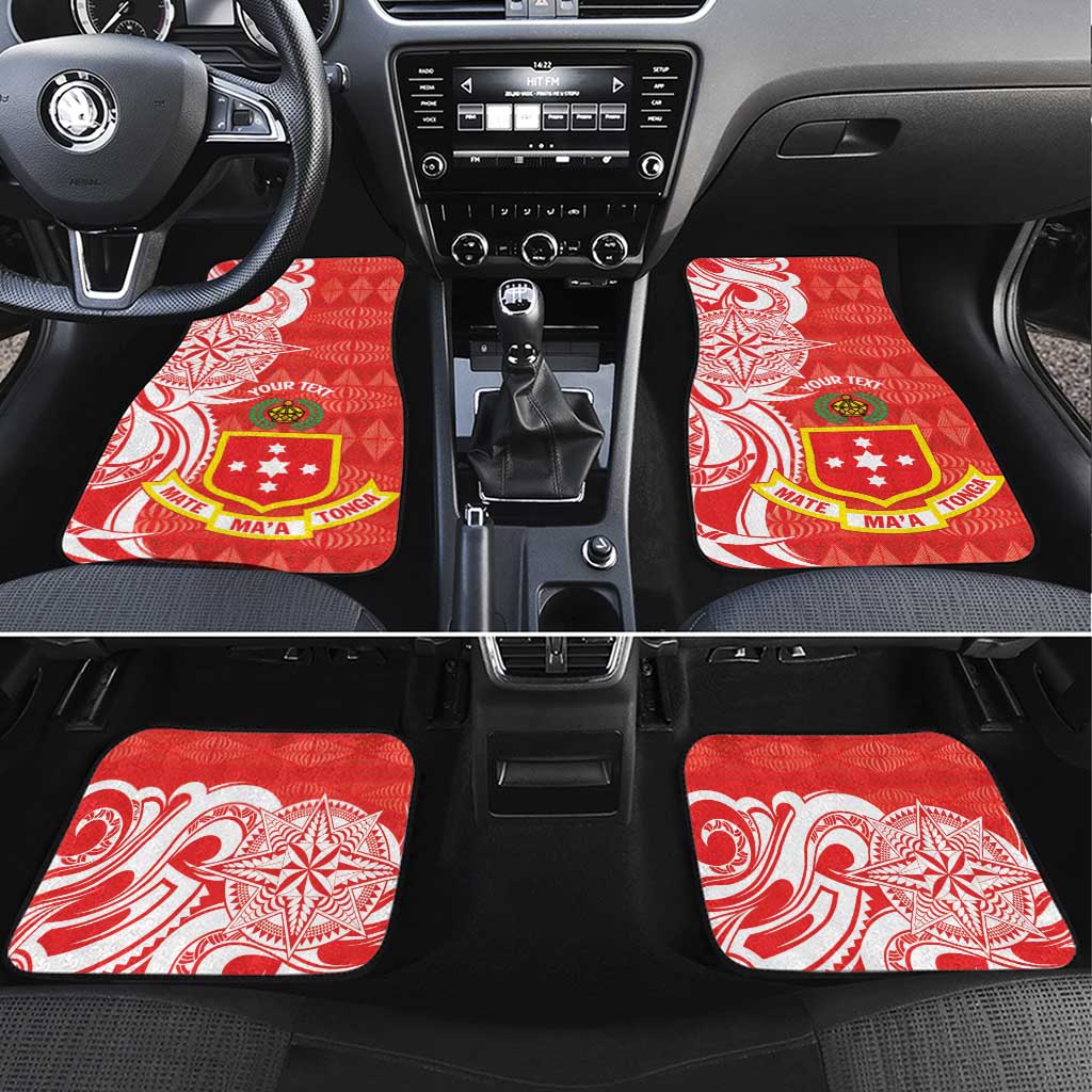 Personalised Kolisi Tonga Car Mats Mate Maa Tonga Ngatu Pattern - Polynesian Pride