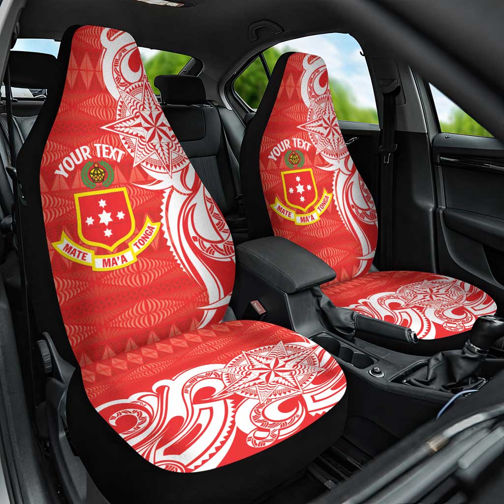 Personalised Kolisi Tonga Car Seat Cover Mate Maa Tonga Ngatu Pattern - Polynesian Pride