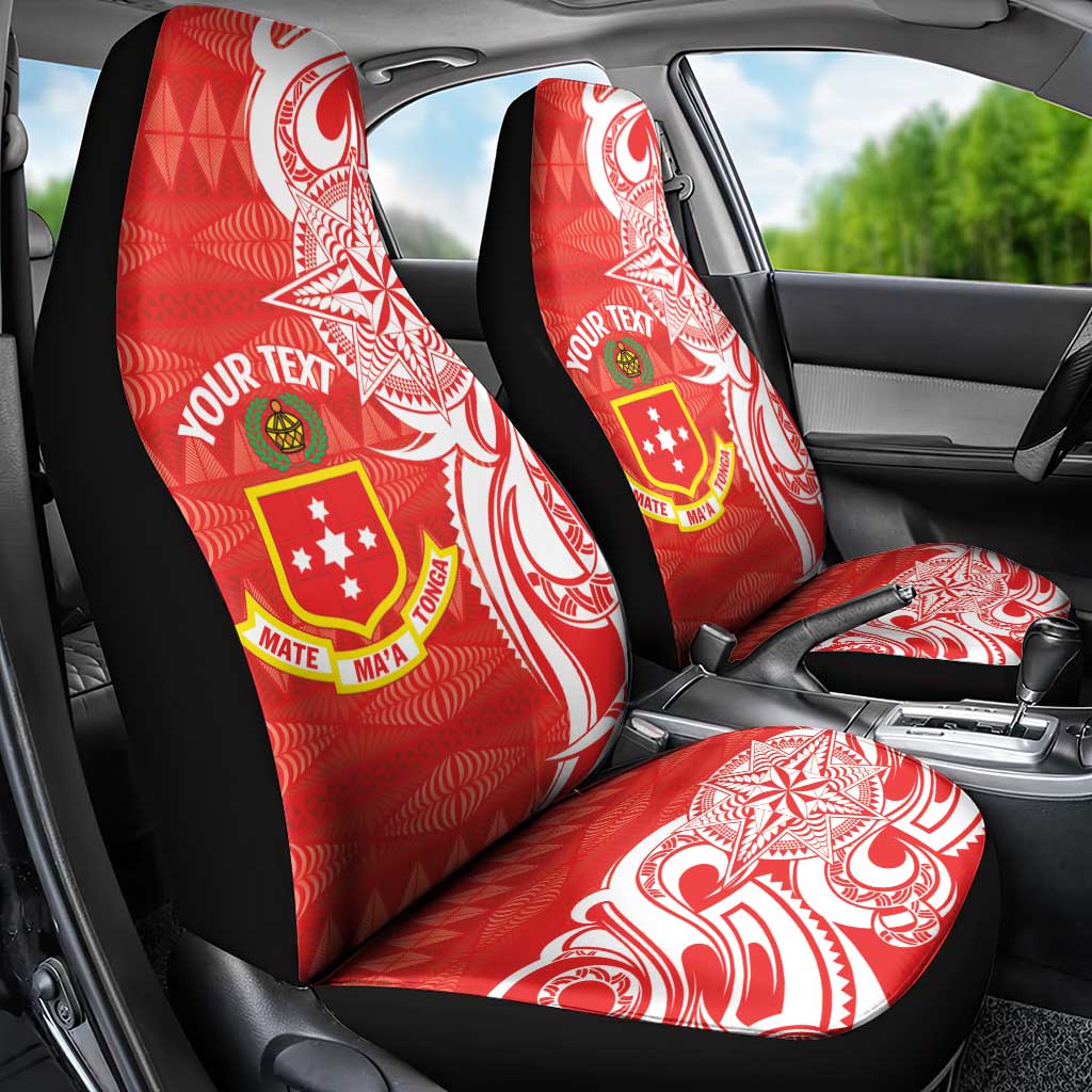Personalised Kolisi Tonga Car Seat Cover Mate Maa Tonga Ngatu Pattern - Polynesian Pride