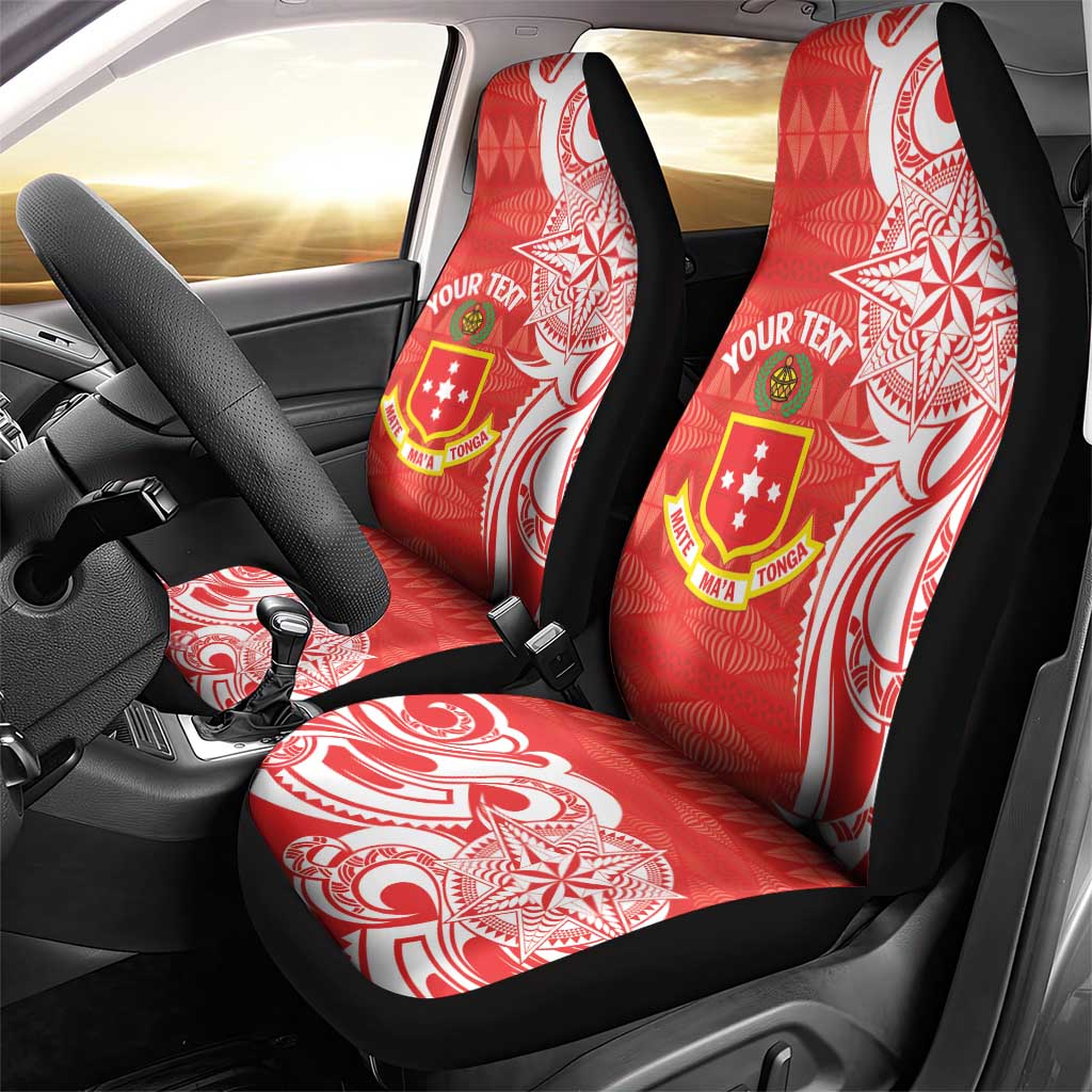 Personalised Kolisi Tonga Car Seat Cover Mate Maa Tonga Ngatu Pattern - Polynesian Pride