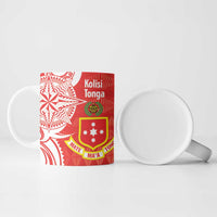 Personalised Kolisi Tonga Ceramic Mug Mate Maa Tonga Ngatu Pattern - Polynesian Pride