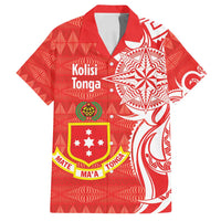 Personalised Kolisi Tonga Family Matching Puletasi and Hawaiian Shirt Mate Maa Tonga Ngatu Pattern - Polynesian Pride