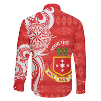 Personalised Kolisi Tonga Family Matching Puletasi and Hawaiian Shirt Mate Maa Tonga Ngatu Pattern - Polynesian Pride