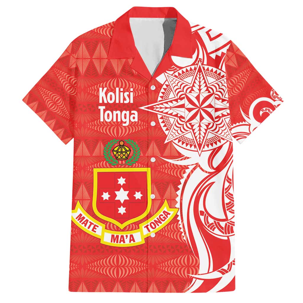 Personalised Kolisi Tonga Hawaiian Shirt Mate Maa Tonga Ngatu Pattern - Polynesian Pride