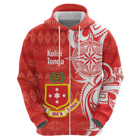 Personalised Kolisi Tonga Hoodie Mate Maa Tonga Ngatu Pattern - Polynesian Pride