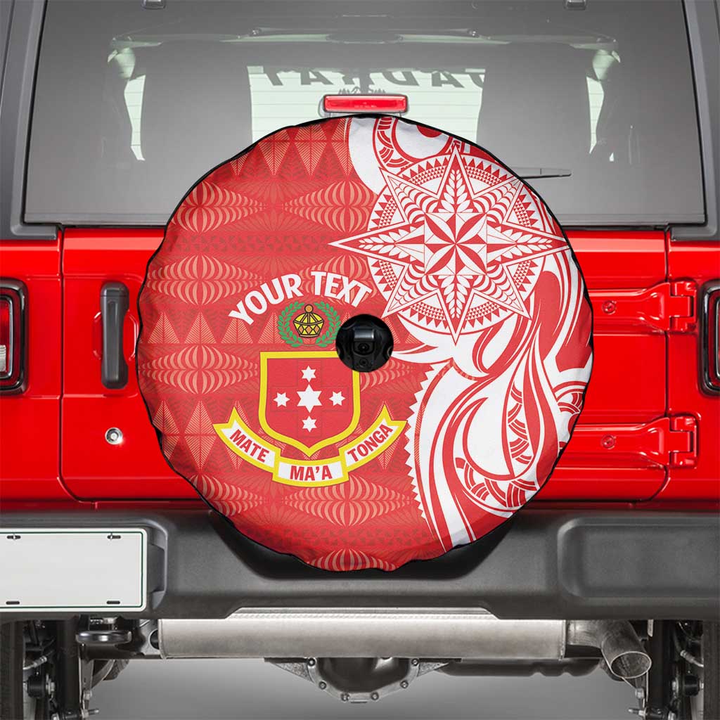 Personalised Kolisi Tonga Spare Tire Cover Mate Maa Tonga Ngatu Pattern LT14 - Polynesian Pride