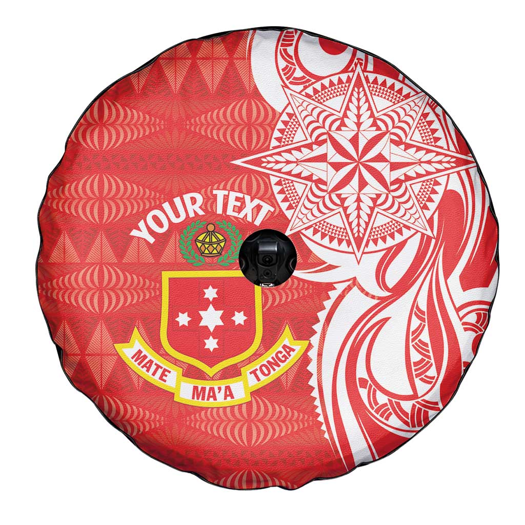 Personalised Kolisi Tonga Spare Tire Cover Mate Maa Tonga Ngatu Pattern LT14 - Polynesian Pride