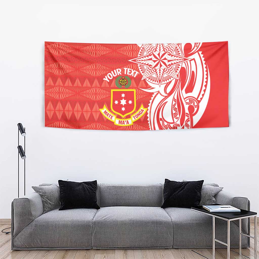 Personalised Kolisi Tonga Tapestry Mate Maa Tonga Ngatu Pattern - Polynesian Pride