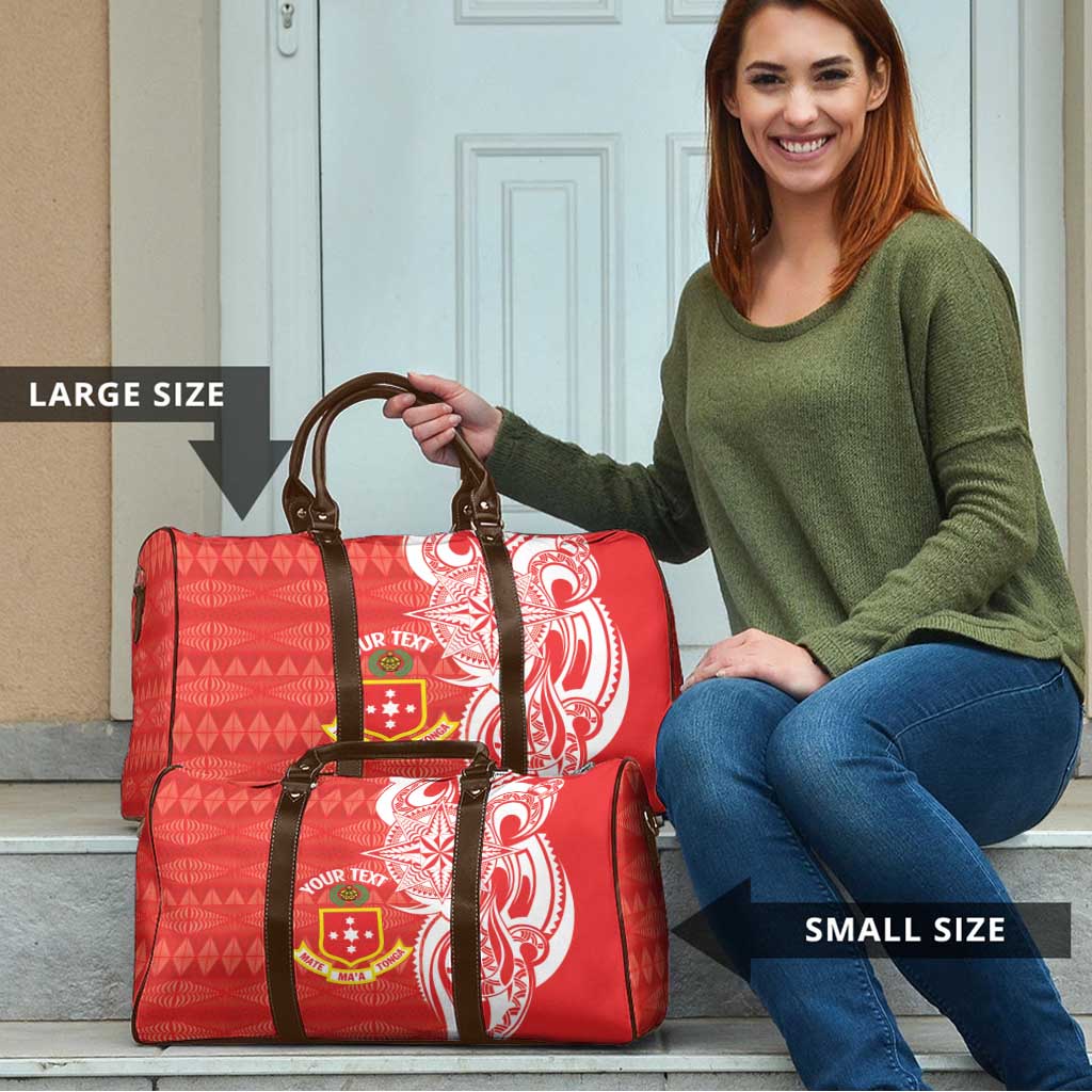Personalised Kolisi Tonga Travel Bag Mate Maa Tonga Ngatu Pattern - Polynesian Pride