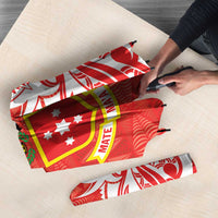 Personalised Kolisi Tonga Umbrella Mate Maa Tonga Ngatu Pattern - Polynesian Pride
