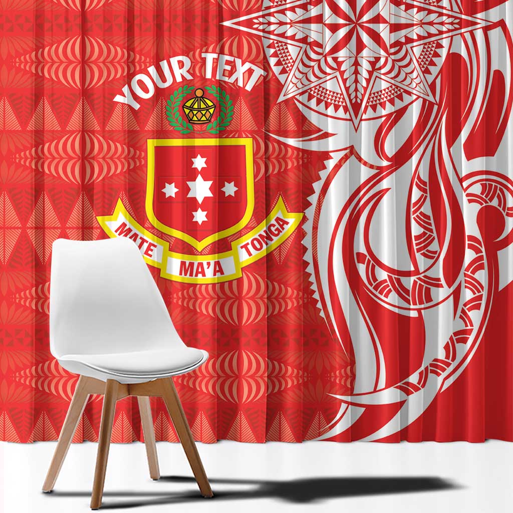 Personalised Kolisi Tonga Window Curtain Mate Maa Tonga Ngatu Pattern LT14 - Polynesian Pride