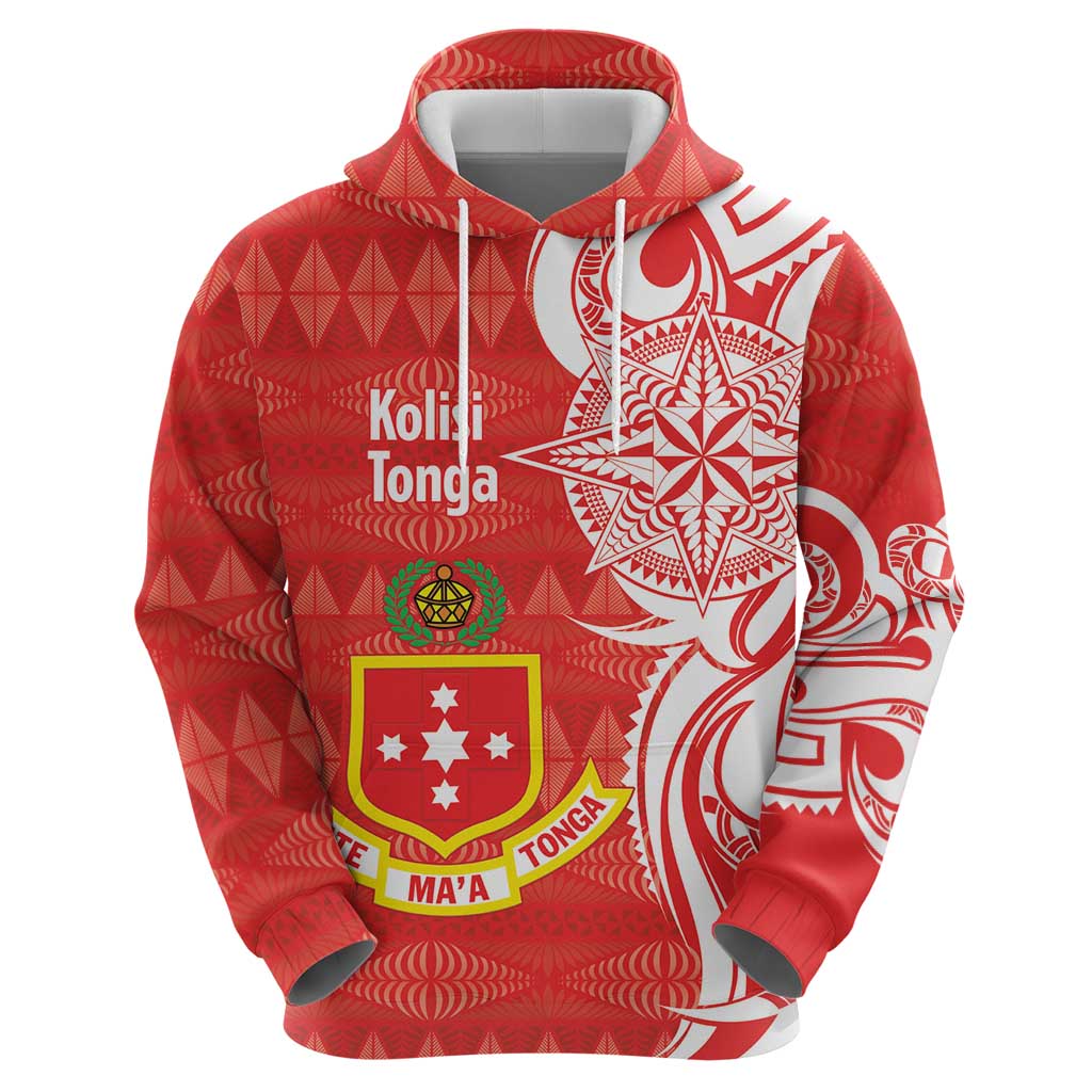 Personalised Kolisi Tonga Zip Hoodie Mate Maa Tonga Ngatu Pattern LT14 - Polynesian Pride