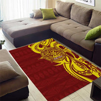 Personalised Tonga High School Area Rug THS Tongan Ngatu Pattern - Polynesian Pride