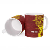 Personalised Tonga High School Ceramic Mug THS Tongan Ngatu Pattern - Polynesian Pride