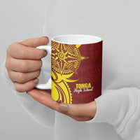 Personalised Tonga High School Ceramic Mug THS Tongan Ngatu Pattern - Polynesian Pride